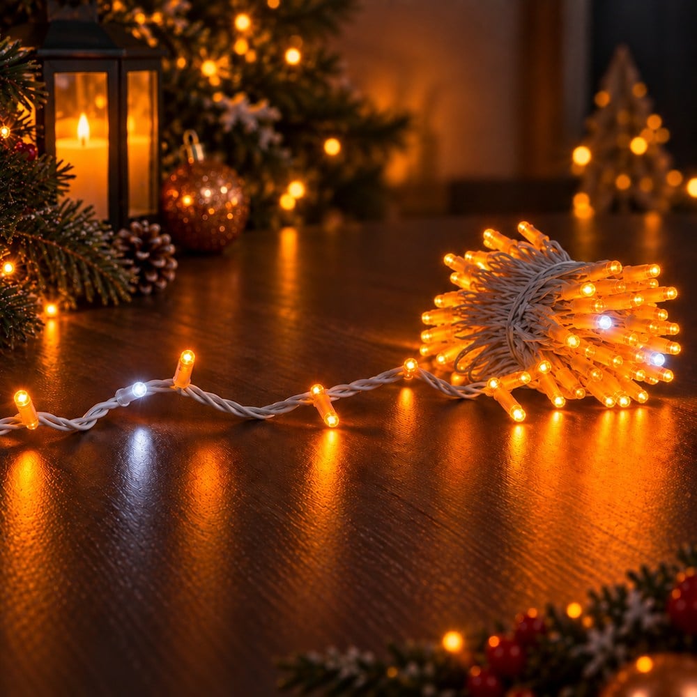 10 metre Eklenebilir İP Led Turuncu Beyaz Flaşlı