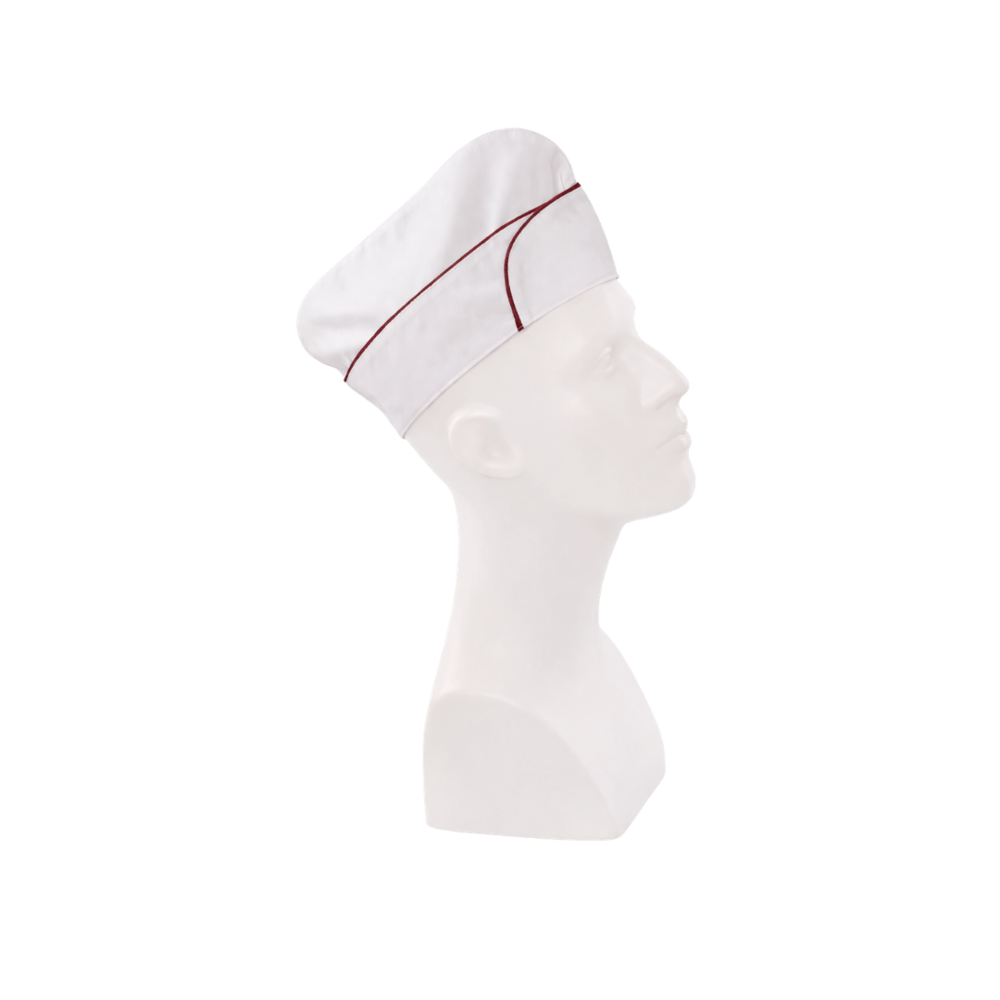 Aşçı Kepi Bordo Biyeli