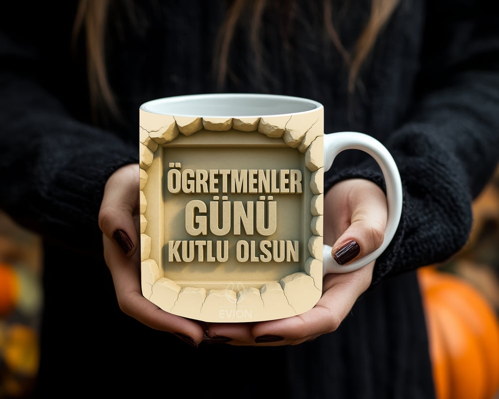 Öğretmenler Günü Hediyesi – 3D Özel Baskılı Porselen Kupa