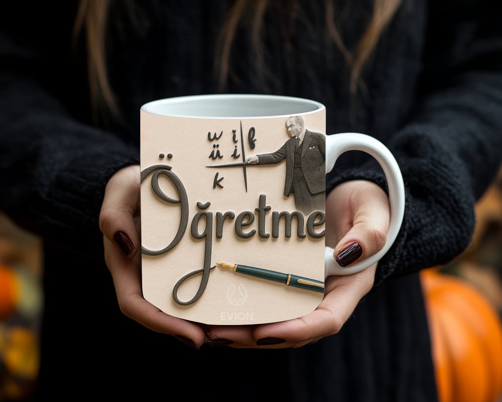 Öğretmenler Günü Hediyesi – 3D Özel Baskılı Porselen Kupa