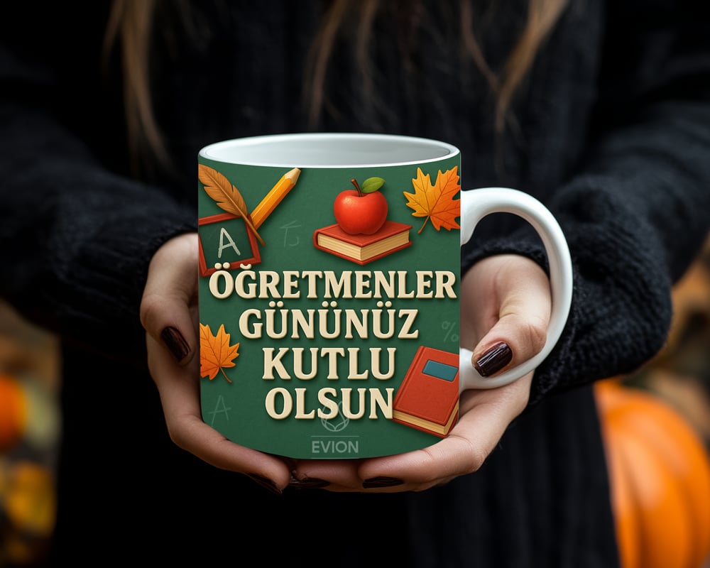Öğretmenler Günü Hediyesi – 3D Özel Baskılı Porselen Kupa