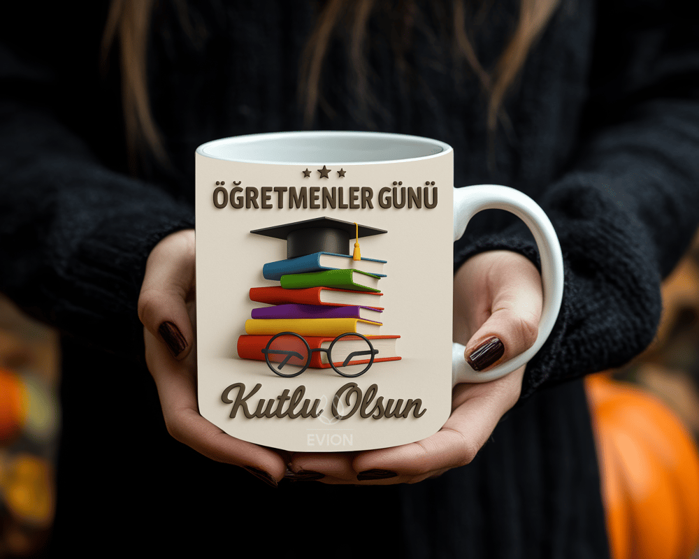 Öğretmenler Günü Hediyesi – 3D Özel Baskılı Porselen Kupa