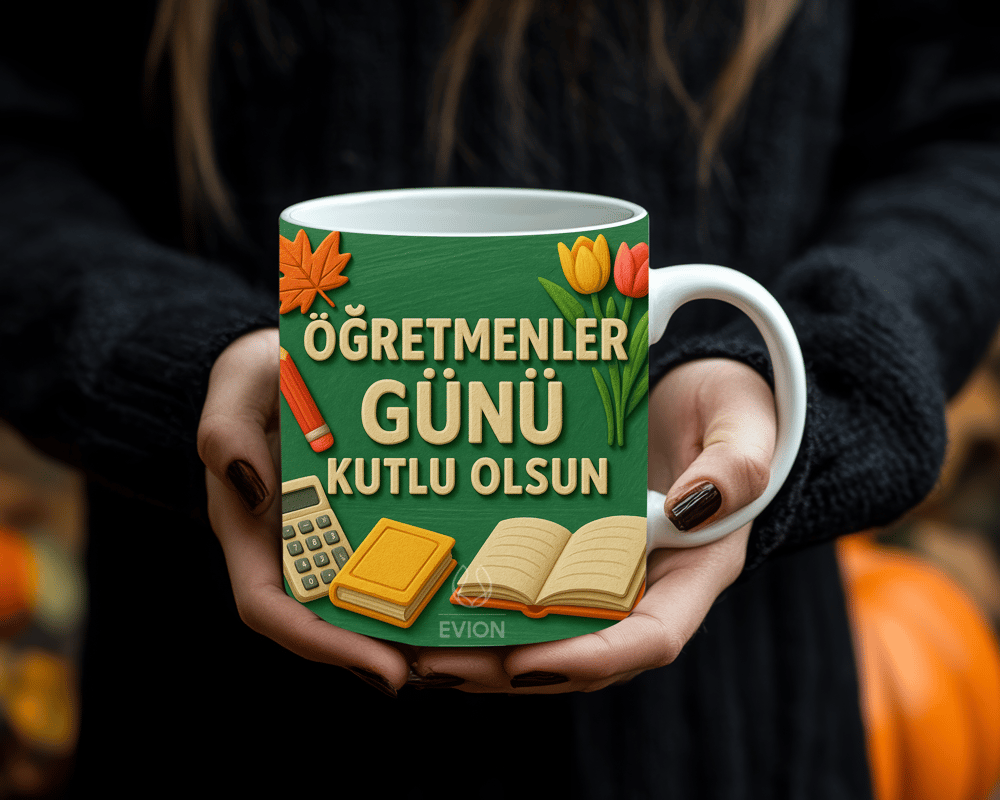 Öğretmenler Günü Hediyesi – 3D Özel Baskılı Porselen Kupa