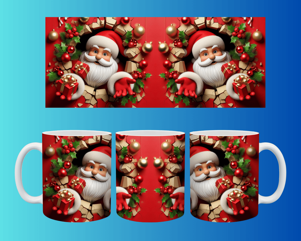 Yılbaşı ve Noel Konseptli Kupa – Renkli Özel Baskı Tasarım