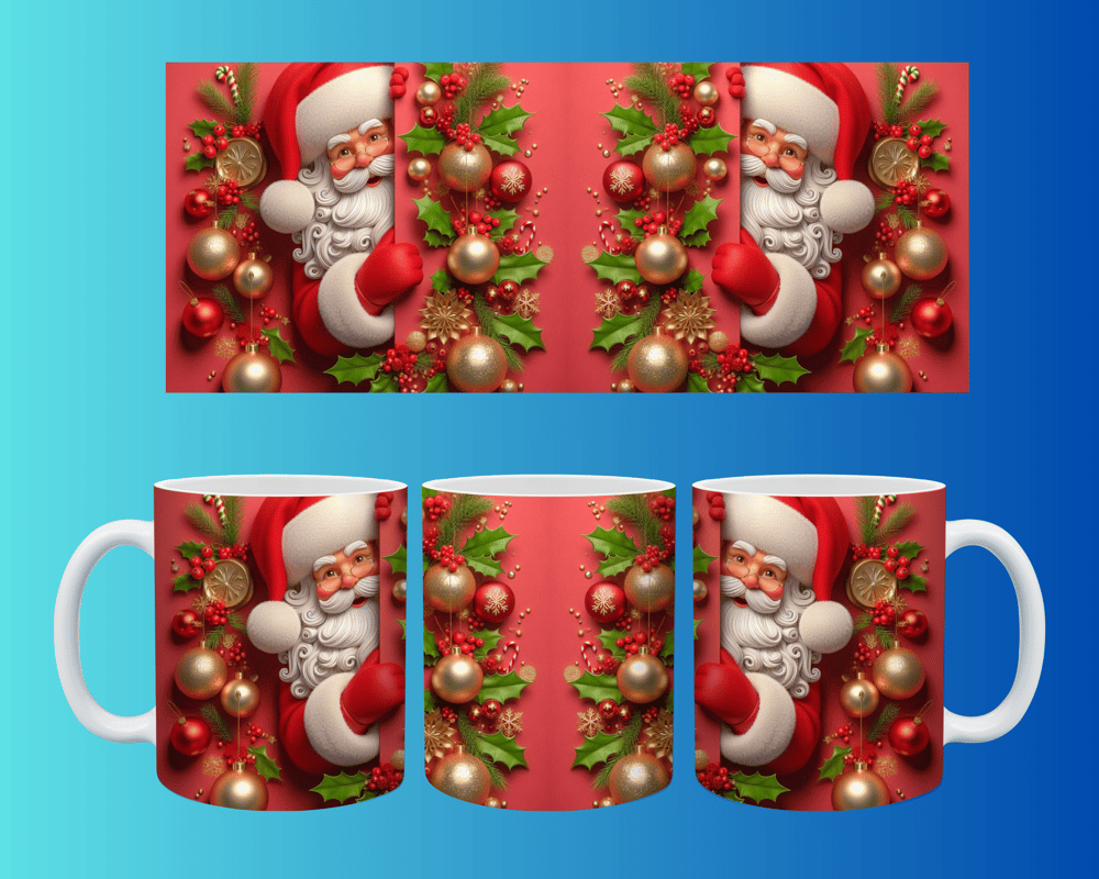 Yılbaşı ve Noel Konseptli Kupa – Renkli Özel Baskı Tasarım