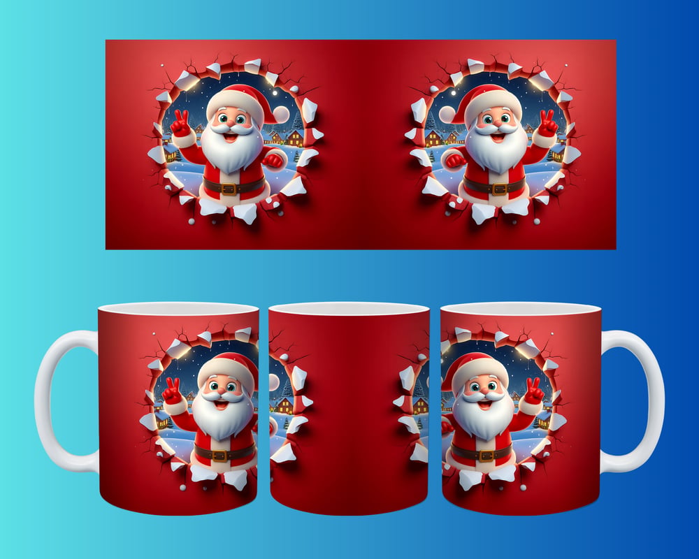 Yılbaşı ve Noel Konseptli Kupa – Renkli Özel Baskı Tasarım