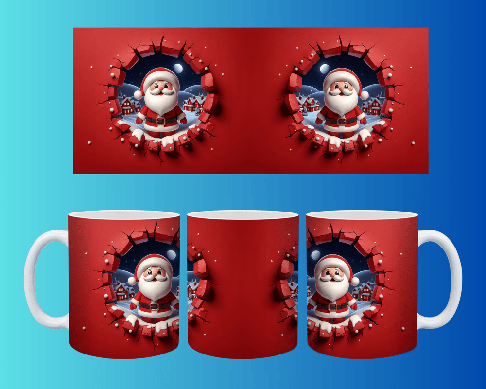 Yılbaşı ve Noel Konseptli Kupa – Renkli Özel Baskı Tasarım
