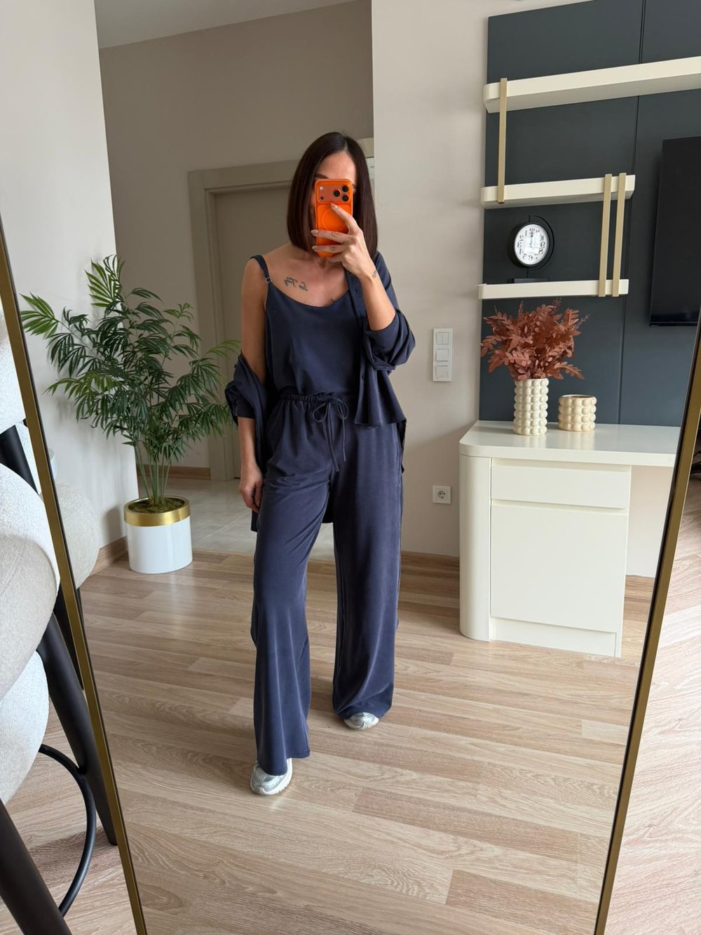 Lacivert  Minimal 3'lü Takım