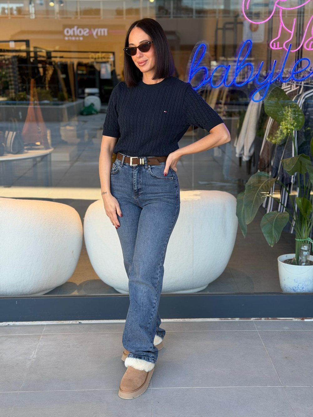 Mavi Kemerli Jean