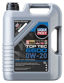LIQUI MOLY Top Tec 6600 0W-20 Motor Yağı  5 Litre        