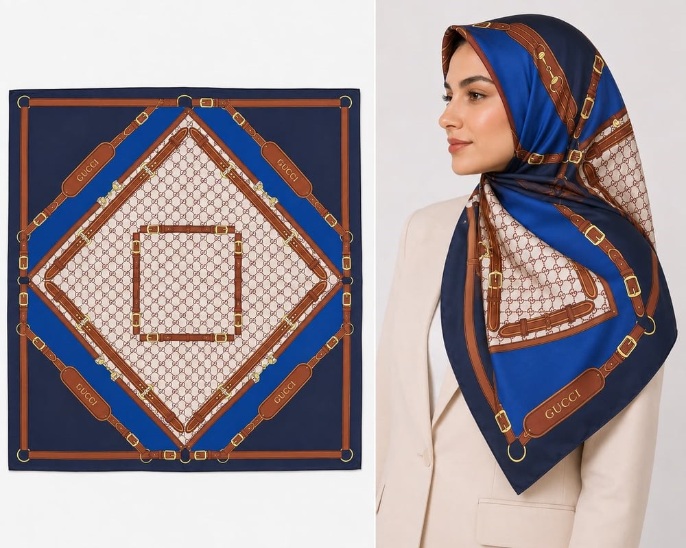 GUCCİ DESENLİ EŞARP