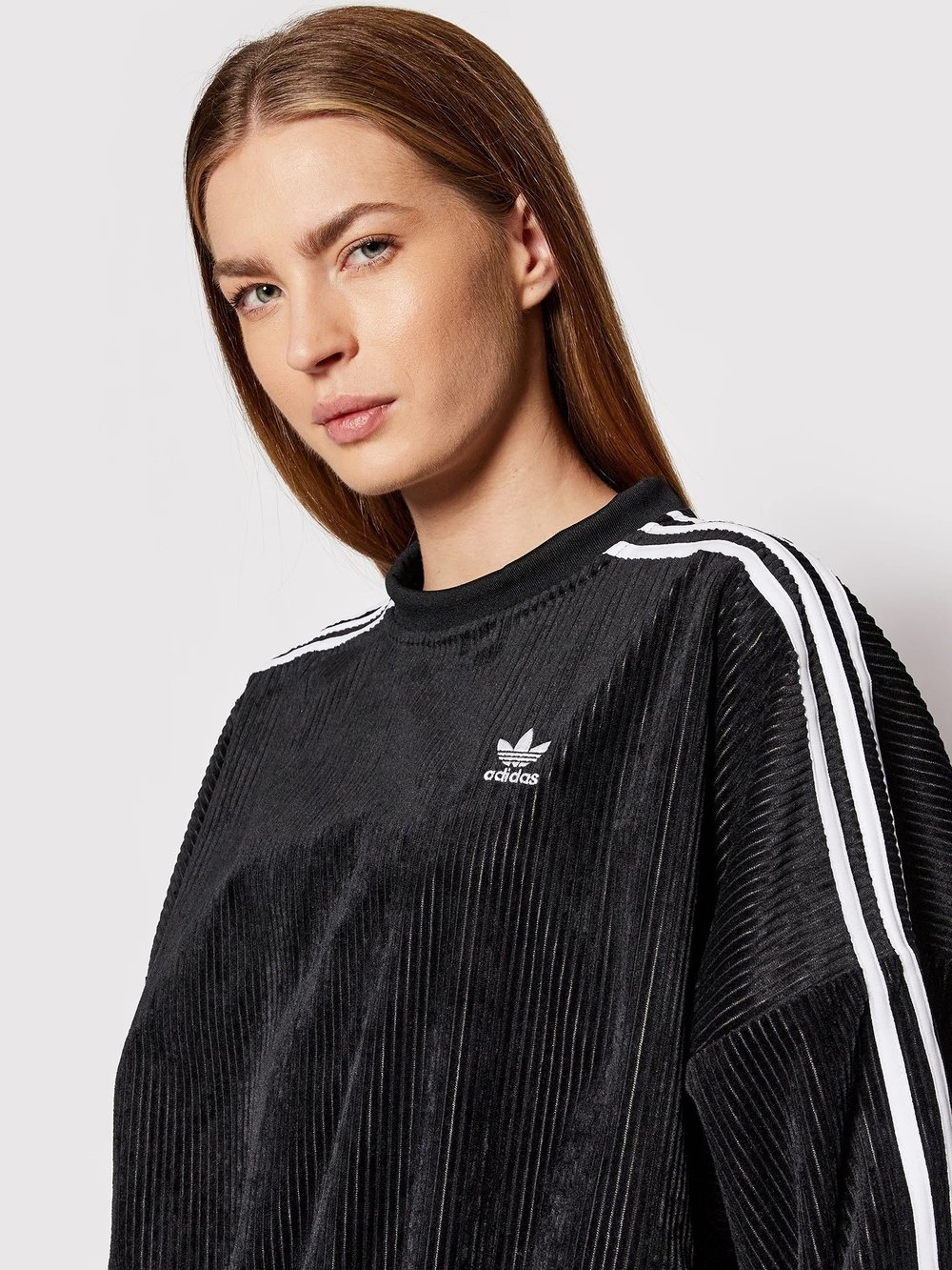 ADIDAS CORDED VELOUR KADIN SWEATSHIRT H37848