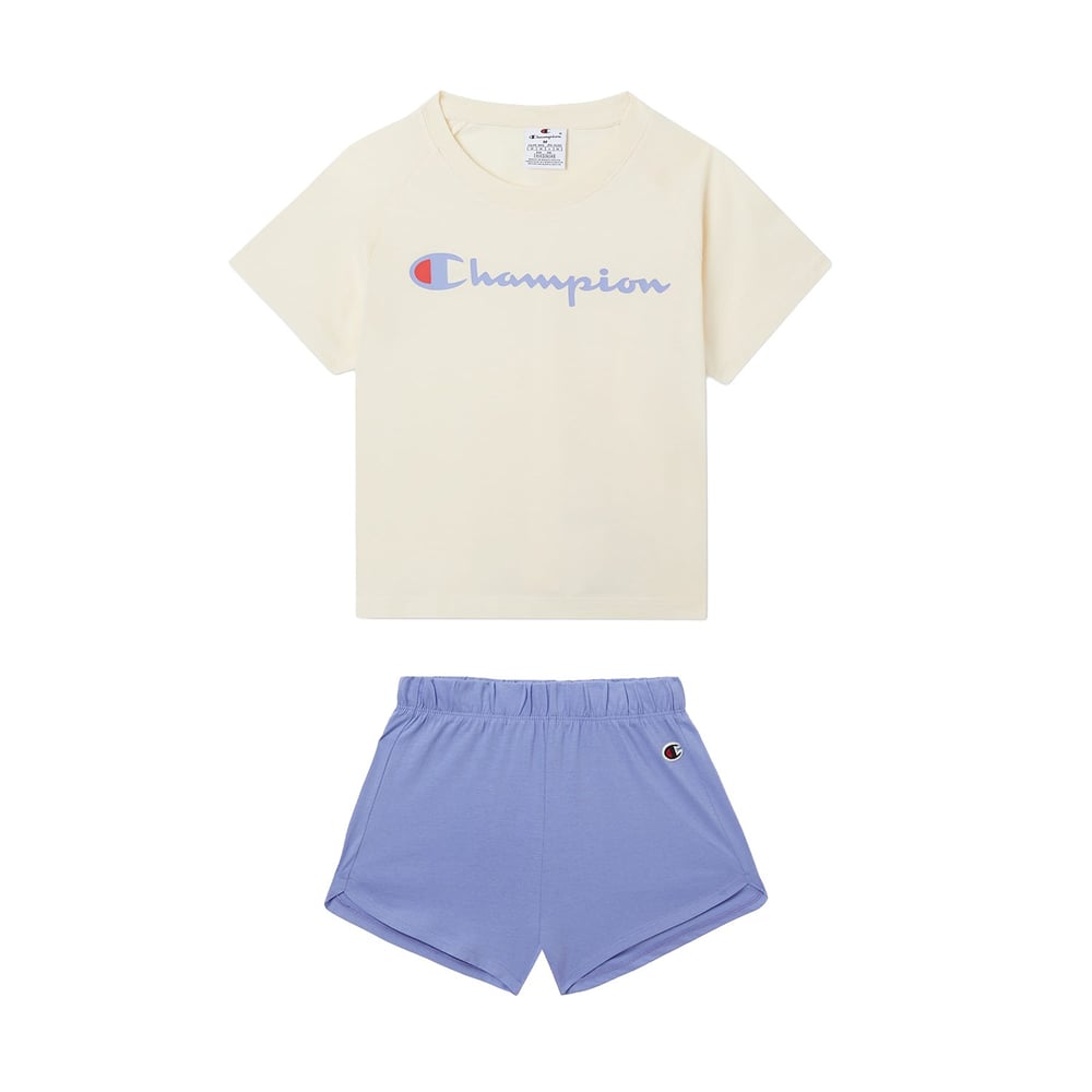 CHAMPION KIZ ÇOCUK ŞORT T-SHIRT TAKIM 405096-YS141
