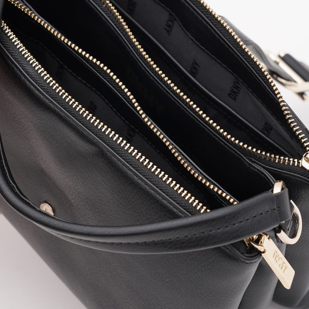 DKNY KADIN OMUZ ÇANTASI R41DZC27-BLACK-GOLD