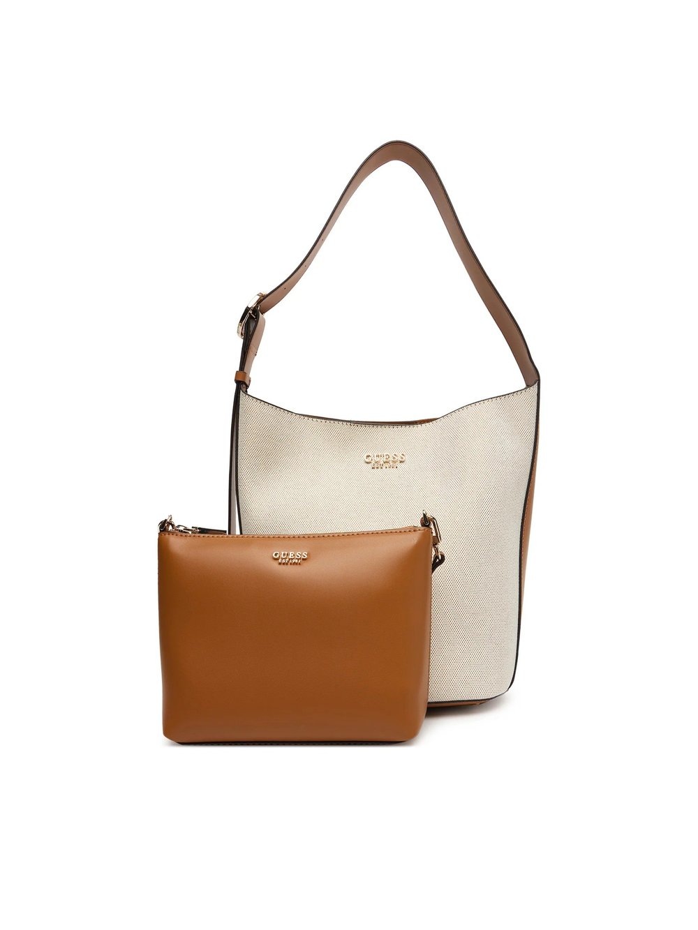 GUESS KADIN OMUZ ÇANTASI AG966204-NATURAL-CARAMEL