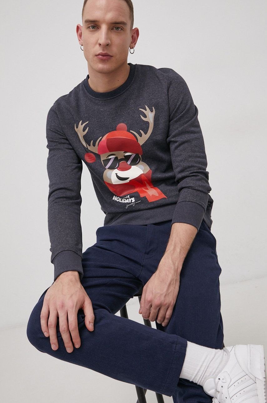 JACK JONES ERKEK SWEATSHIRT 12198379-NAVY