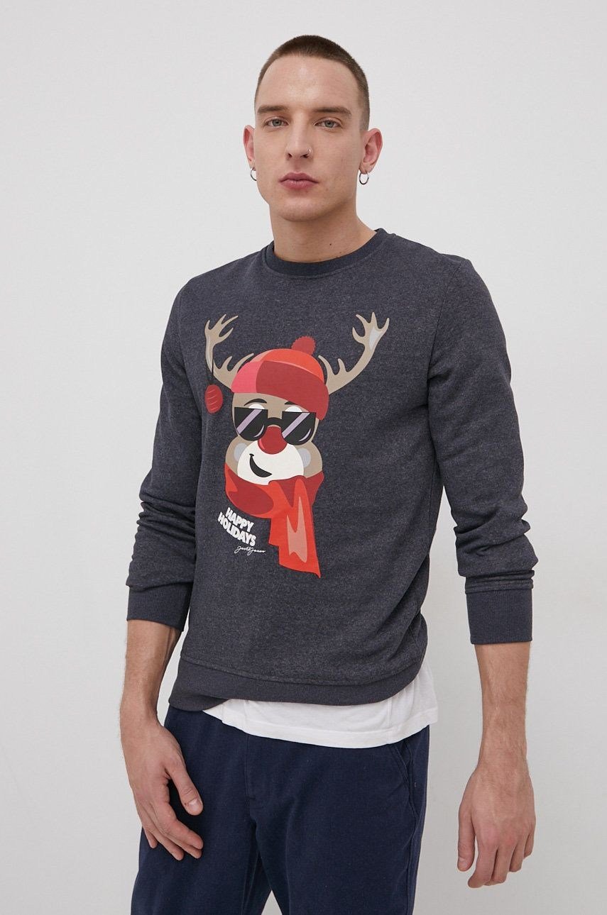 JACK JONES ERKEK SWEATSHIRT 12198379-NAVY