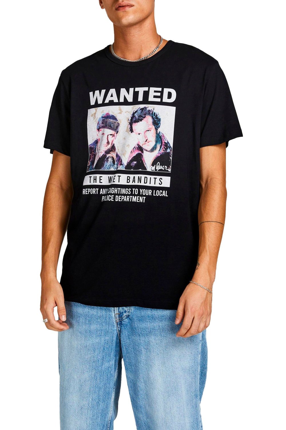 JACK & JONES ERKEK T-SHIRT 12198547-BLACK