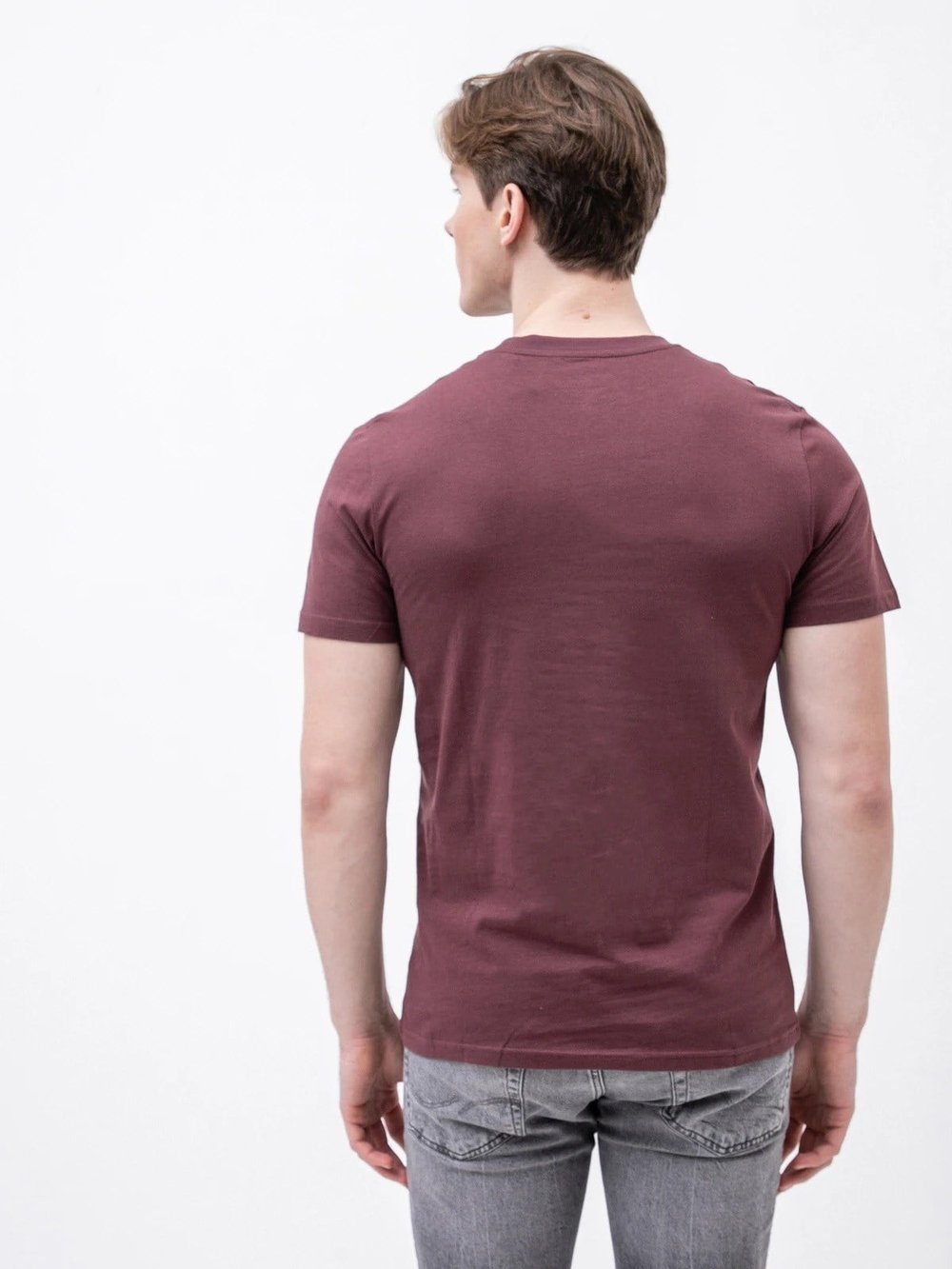 JACK JONES ERKEK T-SHIRT 12198772-GRAPE