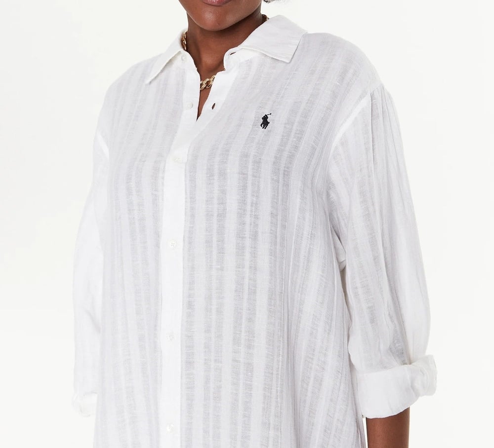 POLO RALPH LAUREN KADIN PLAJ GÖMLEĞİ 21364379-WHT