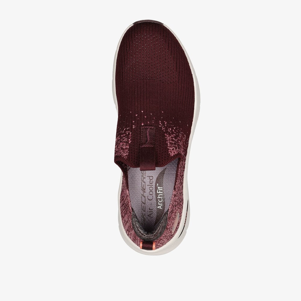 SKECHERS ARCH FIT DLUX KADIN AYAKKABI 149684-BURG