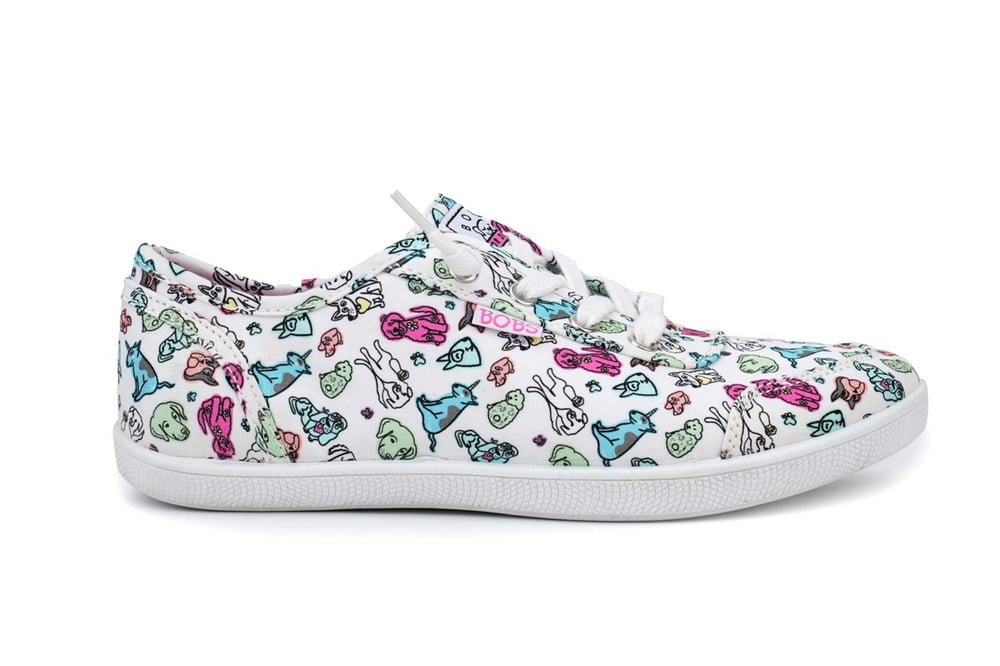 SKECHERS BOBS CUTE PASTEL DOODLEZ KADIN AYAKKABI 113927-WMLT