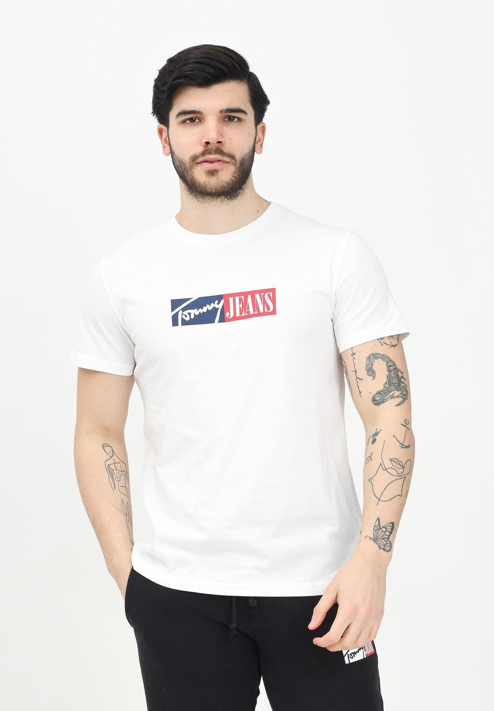 TOMMY HILFIGER ERKEK T-SHIRT DM0DM20365-YBL
