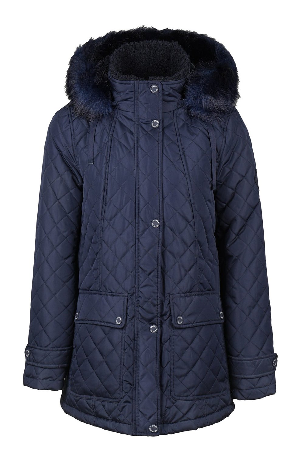 TOMMY HILFIGER KADIN KAPŞONLU MONT TW2MP277-NAVY