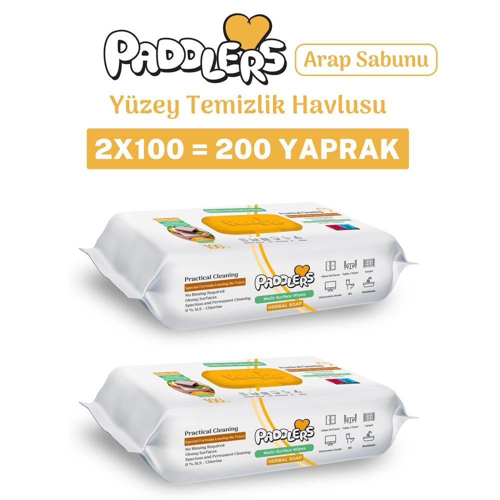 Easy Clean Arap Sabun Katkılı Yüzey Temizlik Havlusu 2x100 (200 Yaprak)