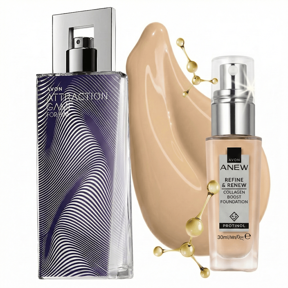 Anew Fondöten - 430N Deep Tan ve Attraction Game Kadın EDP 50ML