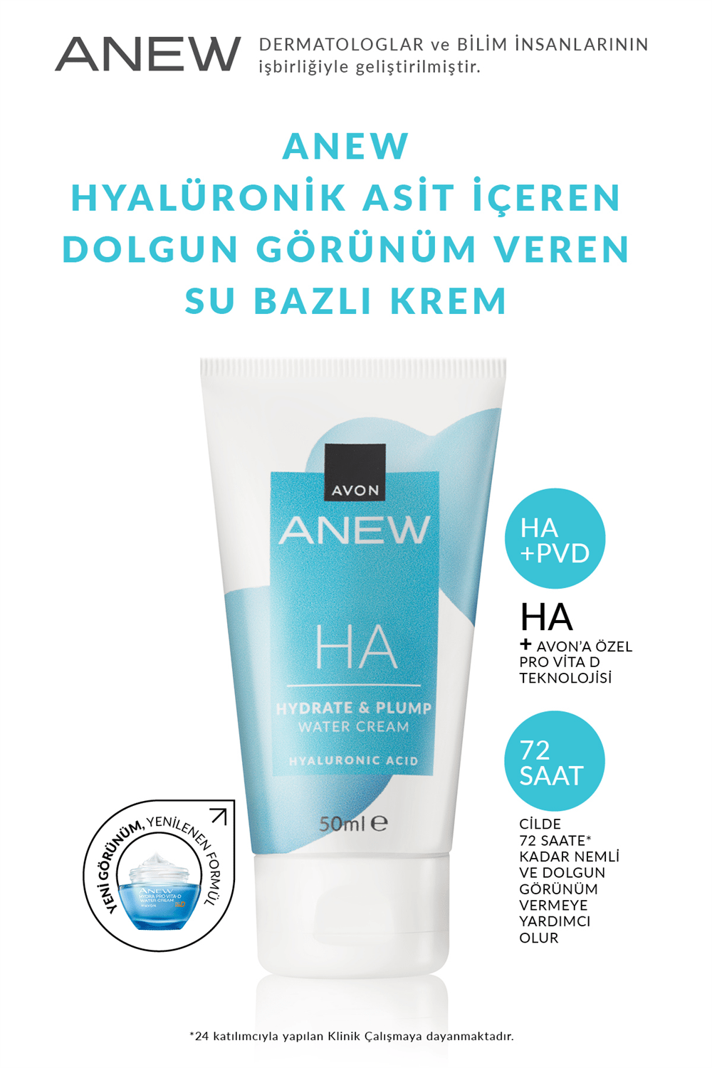 Anew HA Hydrate&Plump Nemlendirici ve Dolgun Görünüm Veren Su Bazlı Krem - 50ml