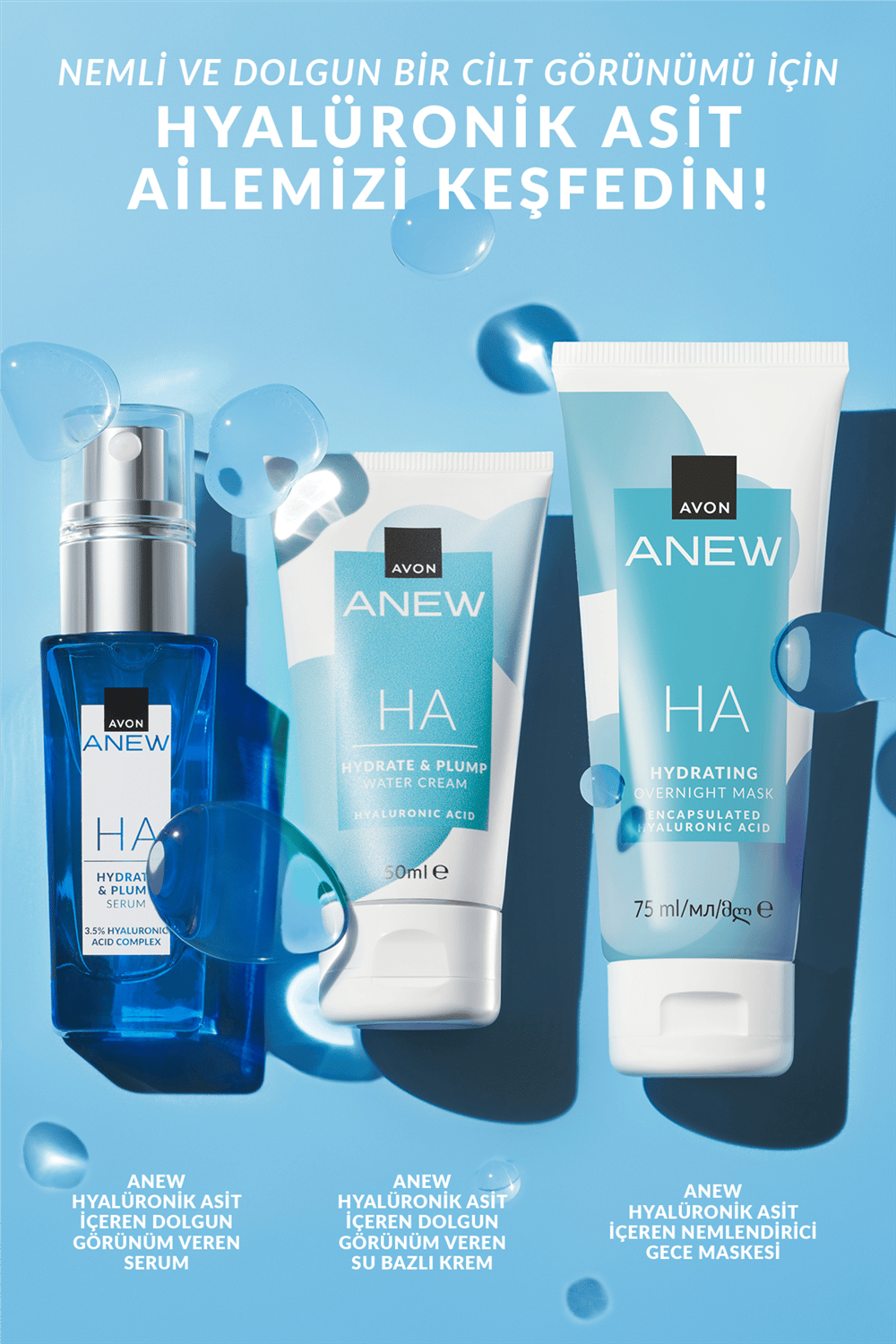 Anew HA Hydrate&Plump Nemlendirici ve Dolgun Görünüm Veren Su Bazlı Krem - 50ml