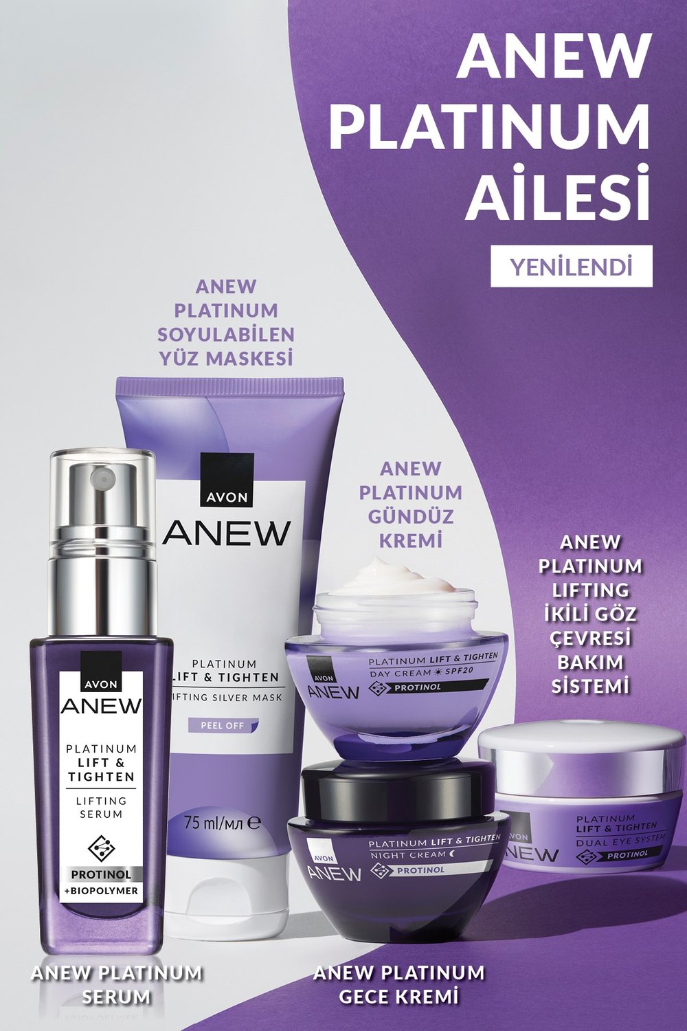 Anew Platinum Toparlanmış ve Sıkışlaşmış Görünüm Veren Yüz Serumu 30ml
