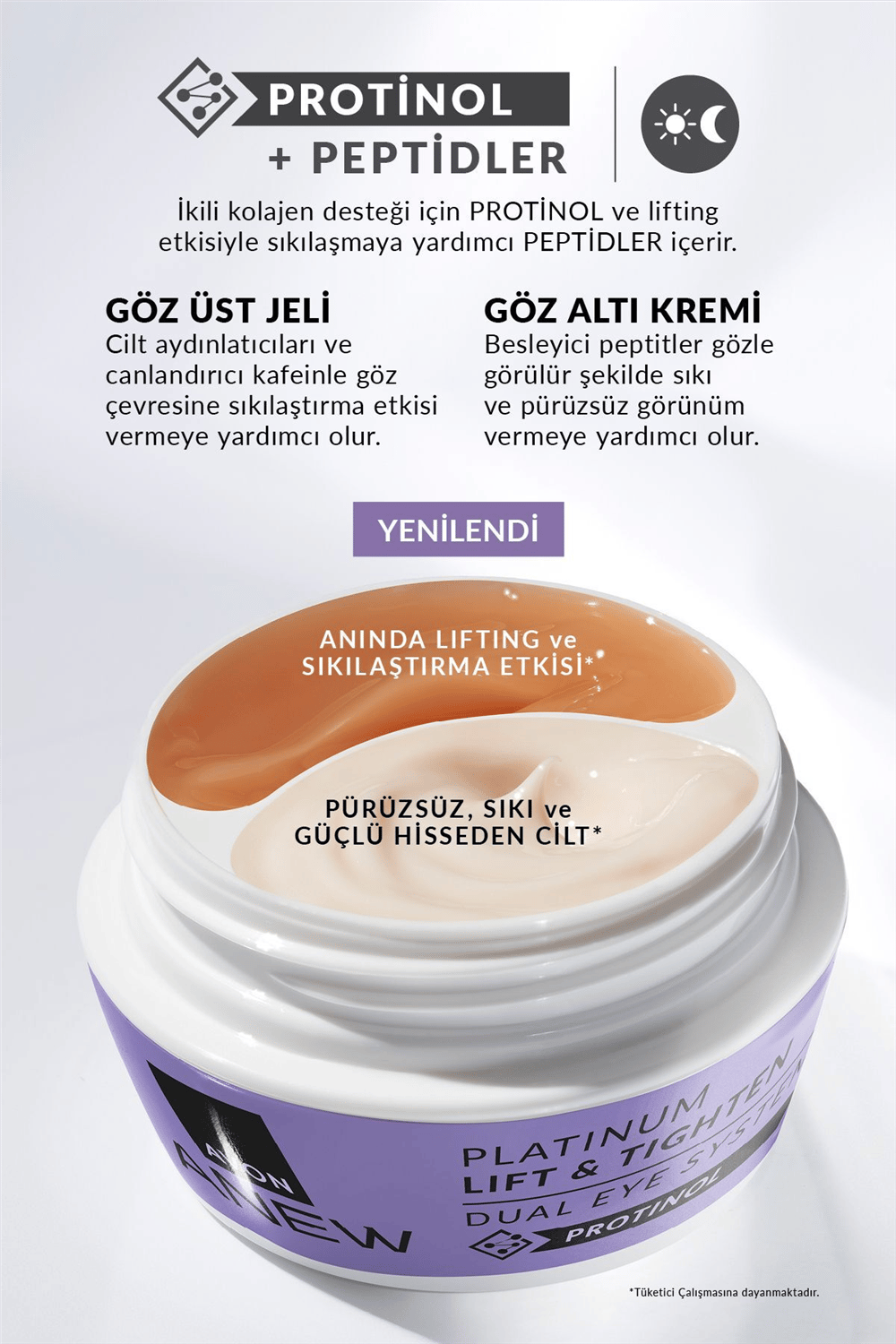 Anew Platinum Toparlayıcı ve Sıkı Görünüm Veren İkili Göz Çevresi Bakım Sistemi 2x10ml