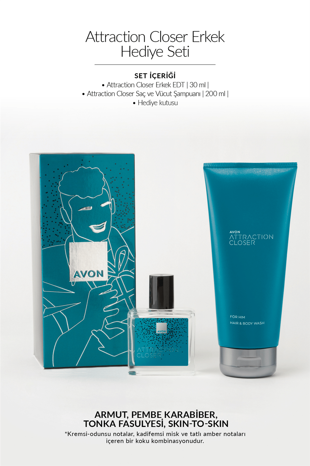 Avon Attraction Closer Erkek Hediye Seti