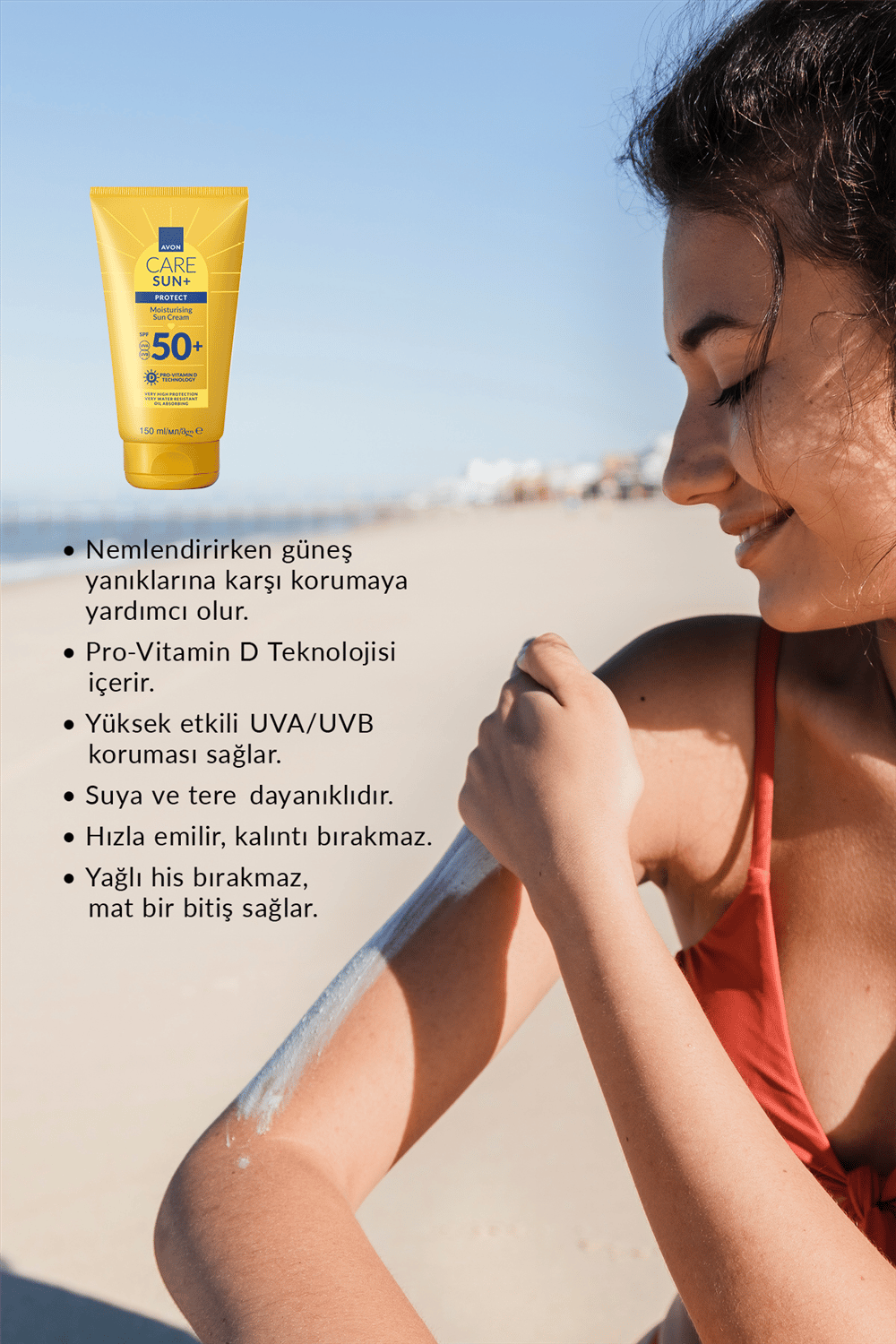 Avon Care Sun+ Protect Nemlendirici Güneş Kremi SPF50 - 150ml