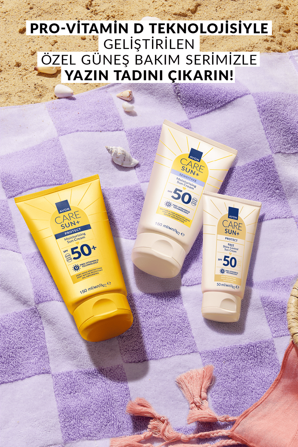Avon Care Sun+ Protect Yüz İçin Parlaklık Kontrolü Güneş Kremi SPF50 50ml