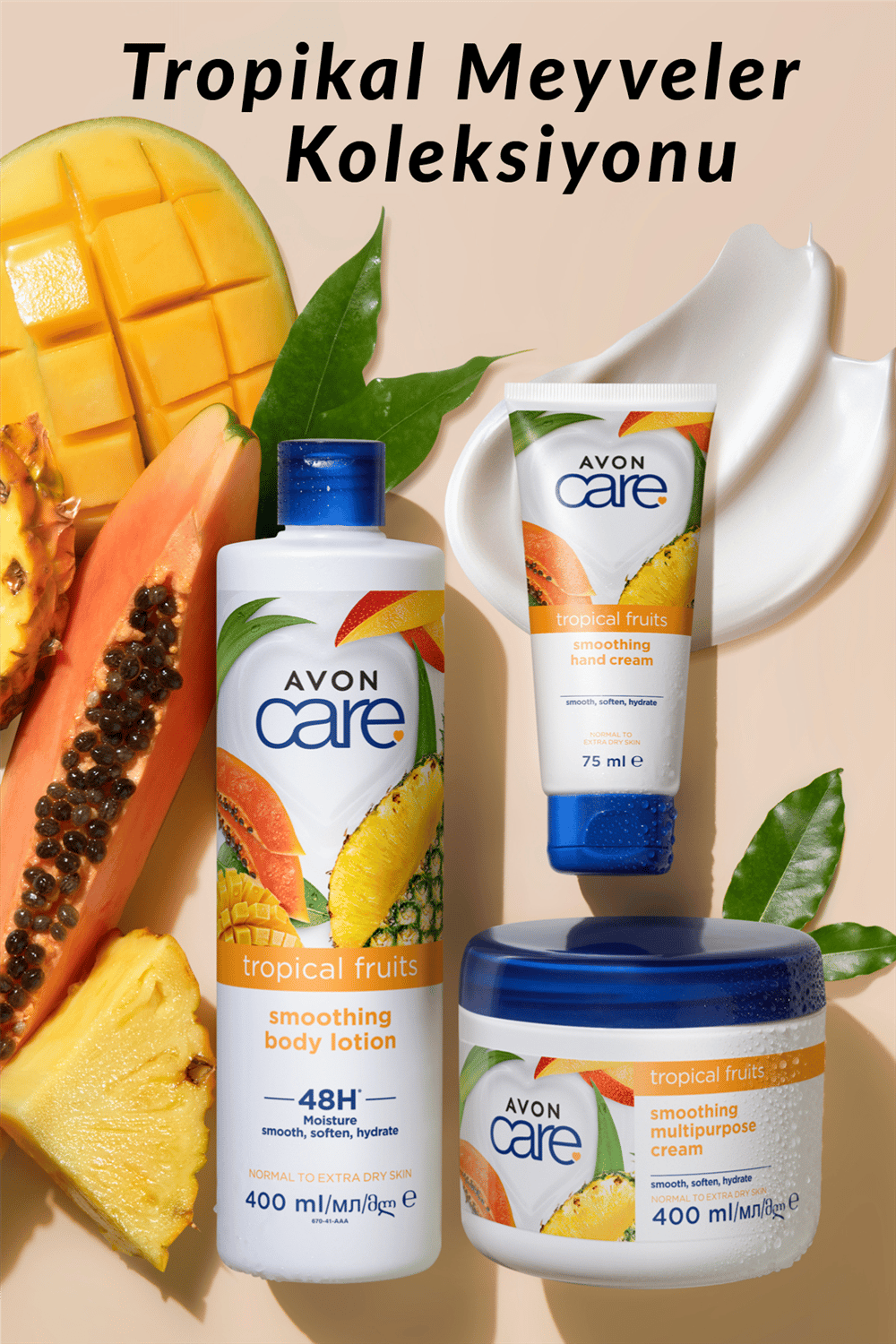 Avon Care Tropikal Meyveler Pürüzsüz Görünüm Veren Çok Amaçlı Krem-400ml