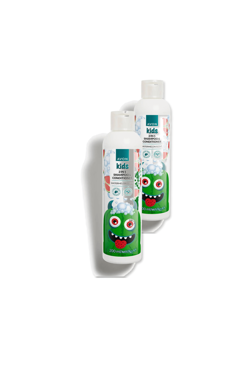 Avon Kids Karpuz Kokulu Göz Yakmayan 2 si 1 Arada Şampuan&Saç Kremi - 200ml İkili Set