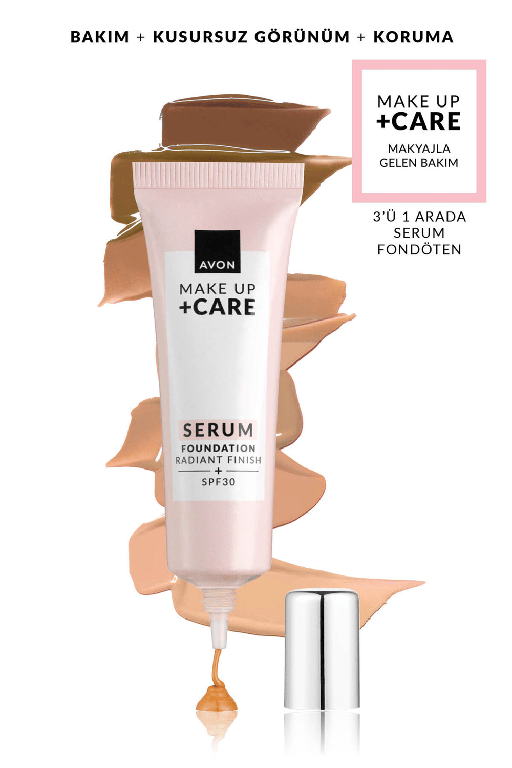 Avon Make Up + Care Serum Fondöten SPF30 - 120N