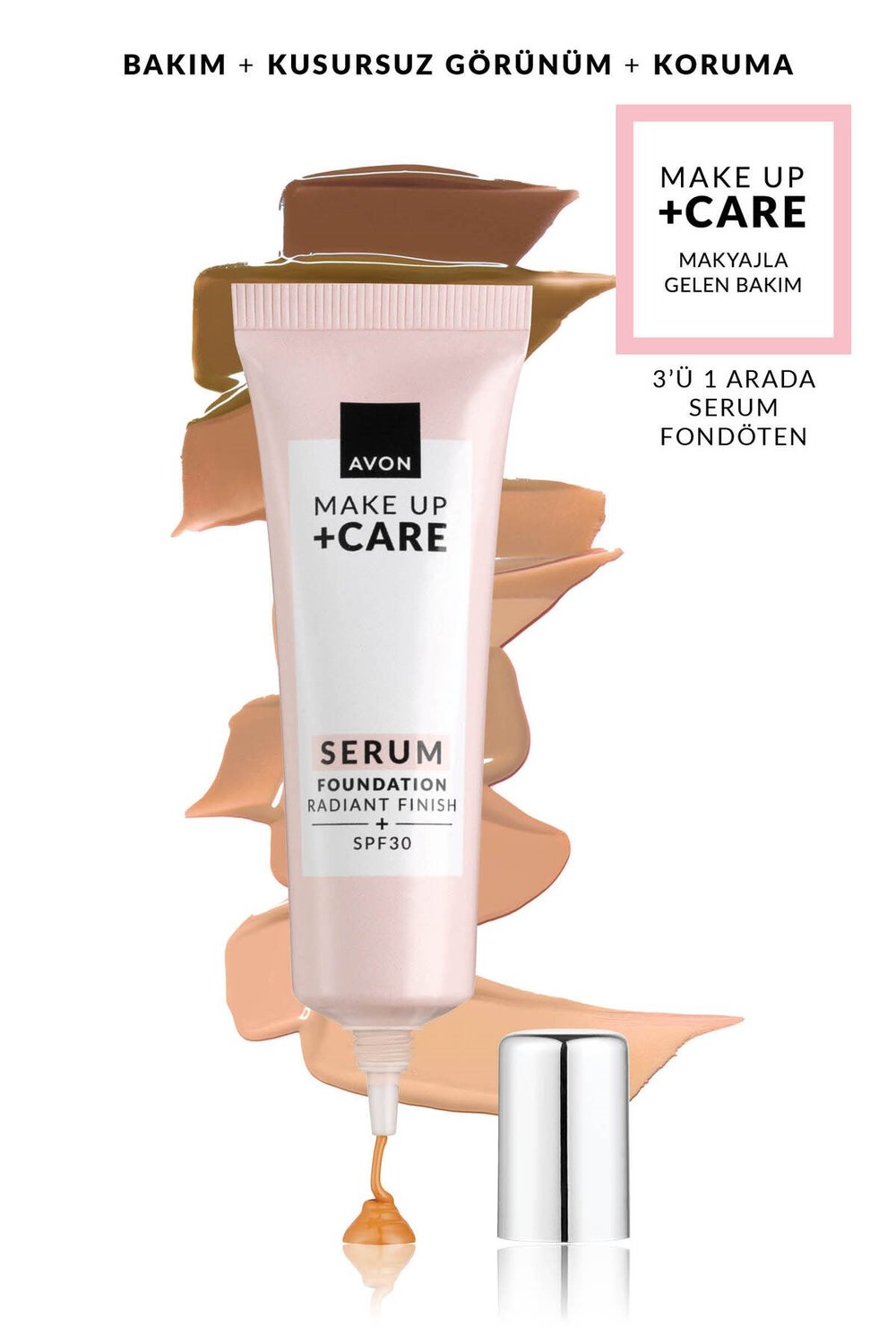 Avon Make Up + Care Serum Fondöten SPF30 - 120N
