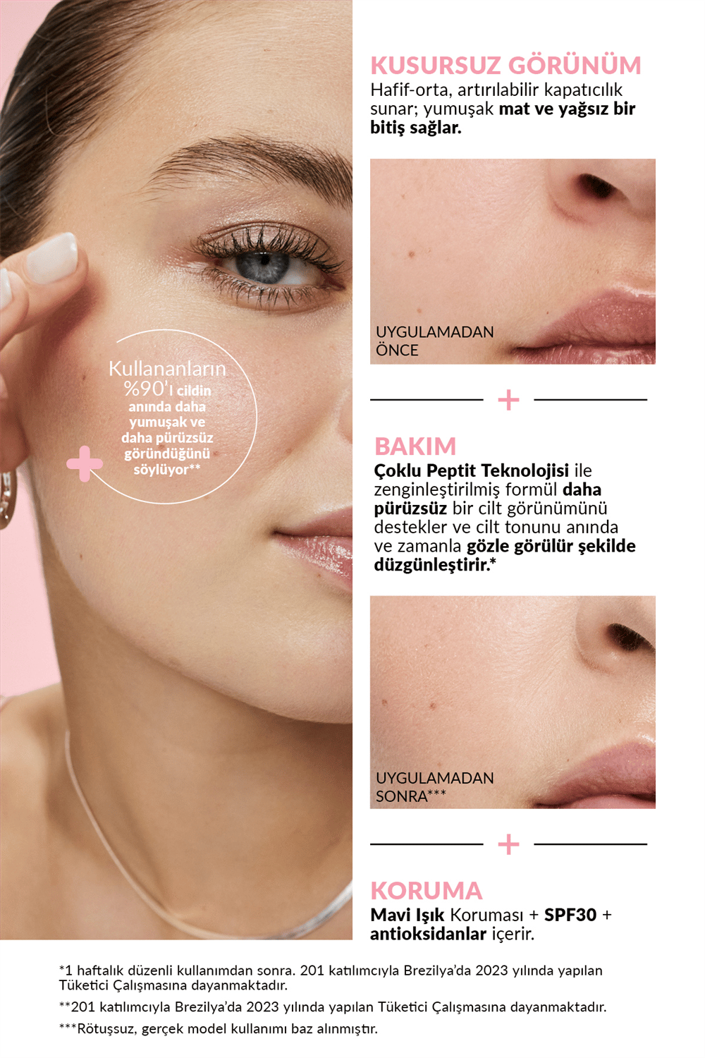 Avon Make Up + Care Serum Matte Fondöten SPF30 - 215P