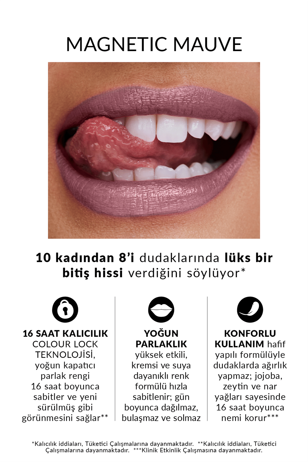 Avon Powerstay Creamy Vinyl Likit Ruj - Magnetic Mauve