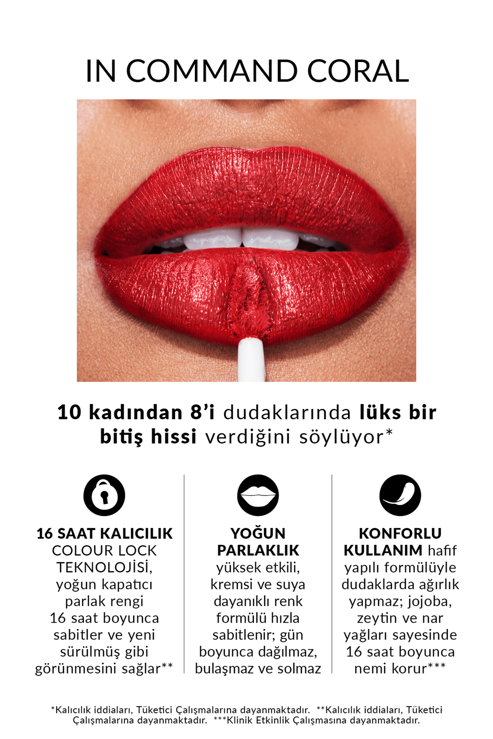 Avon Powerstay Creamy Vinyl Likit Ruj - In Command Coral
