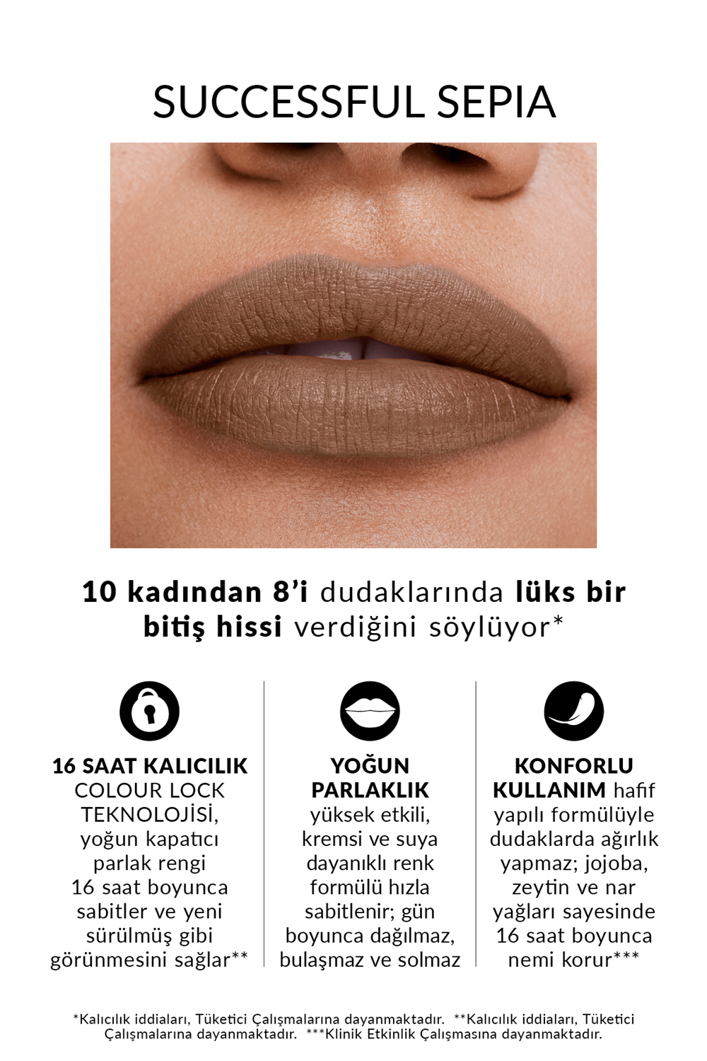 Avon Powerstay Creamy Vinyl Likit Ruj - Successful Sepia