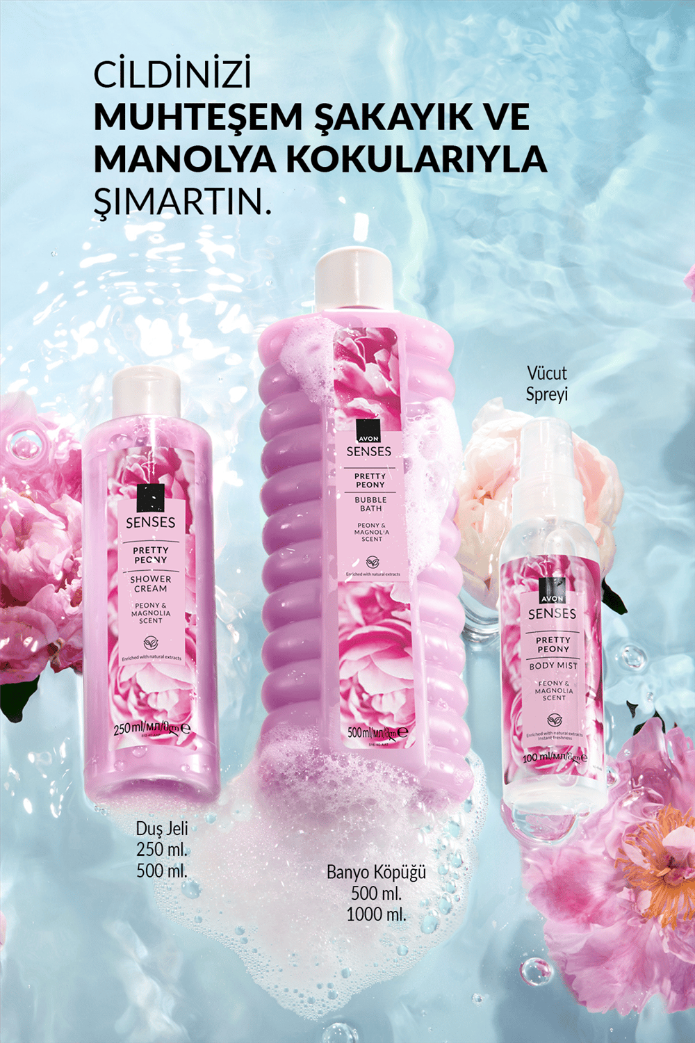 Avon Senses Pretty Peony Vücut Spreyi - 100ml