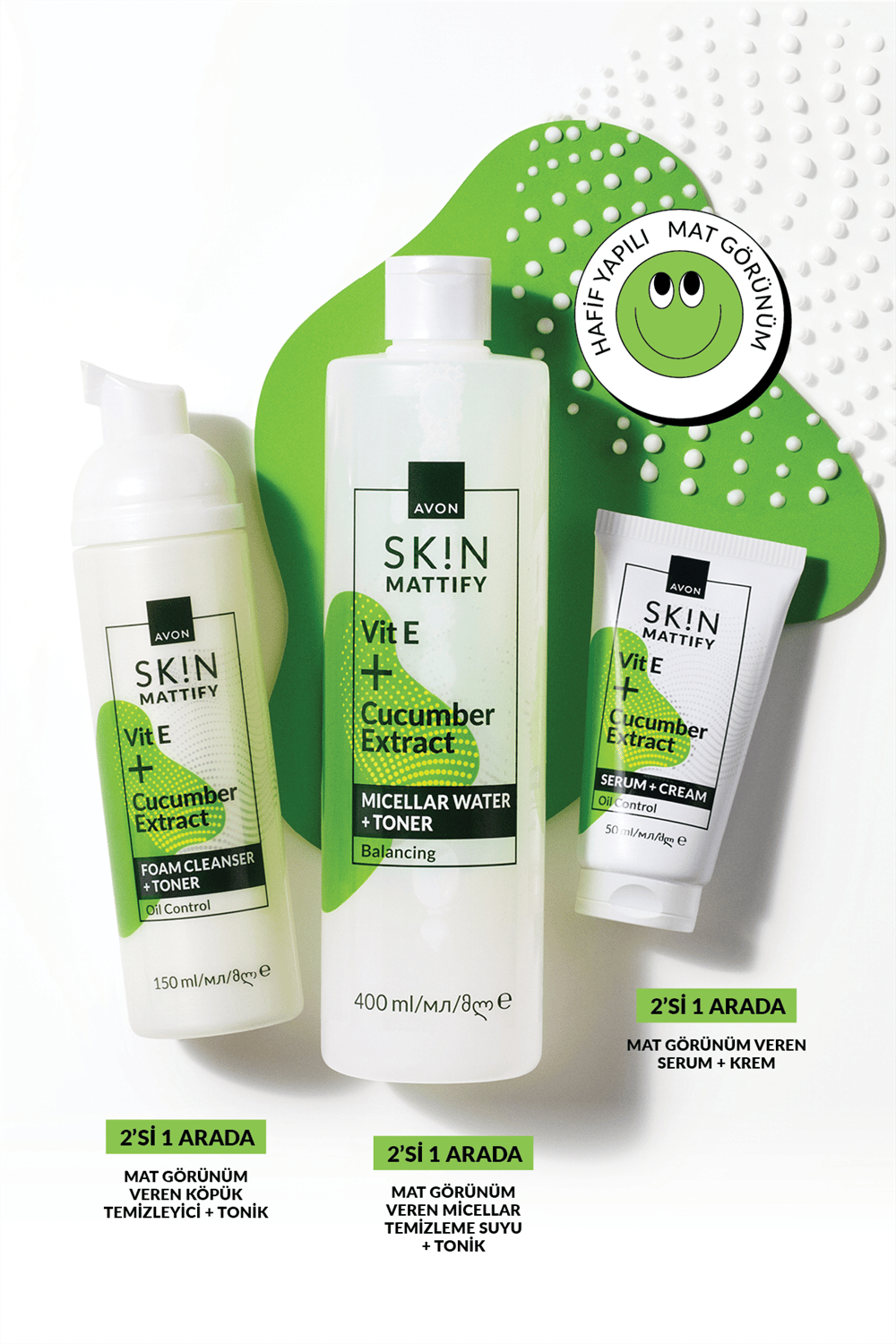 Avon Skin Mattify Mat Görünüm Veren Köpük Temizleyici - 150ml
