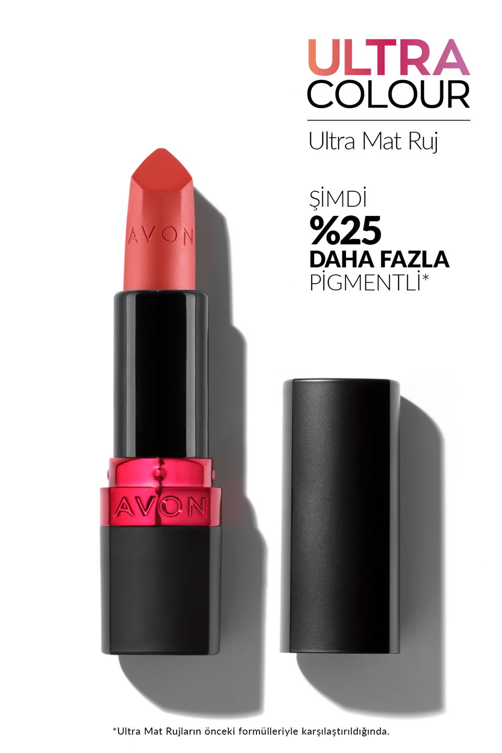 Avon Ultra Mat Ruj - 33 Fiercely Red