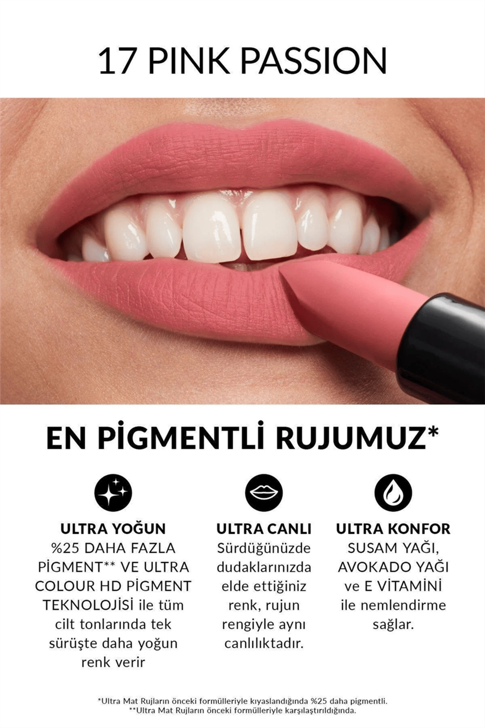 Avon Ultra Mat Ruj - Pink Passion