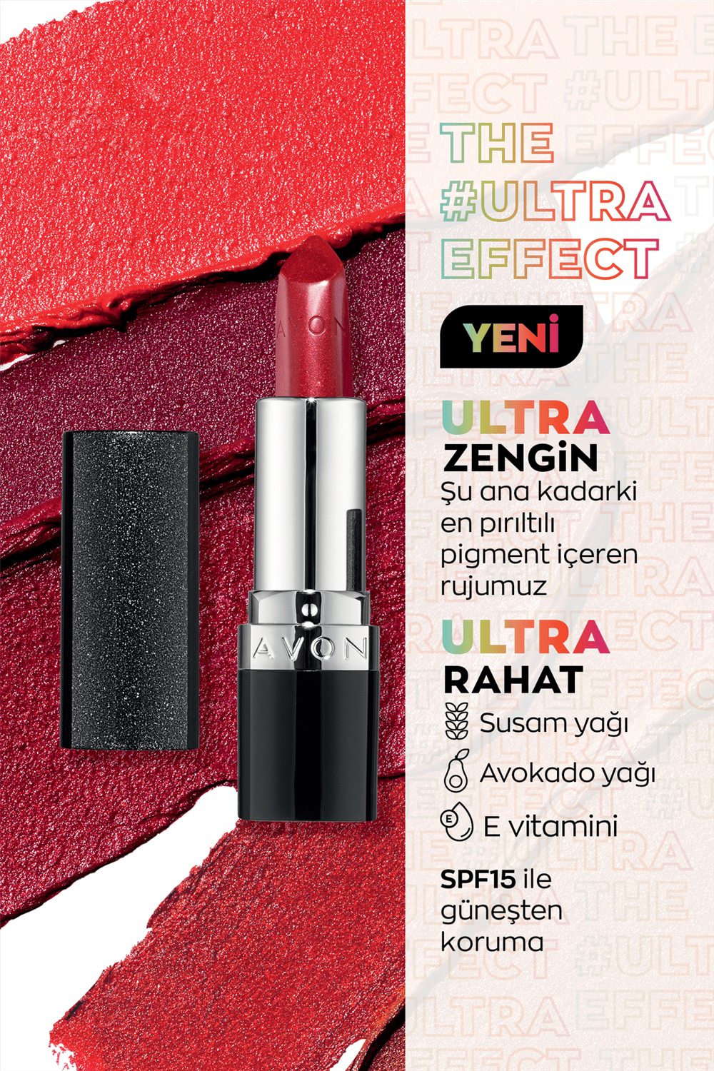 Avon Ultra Pırıltılı Ruj - Ruby Glitz